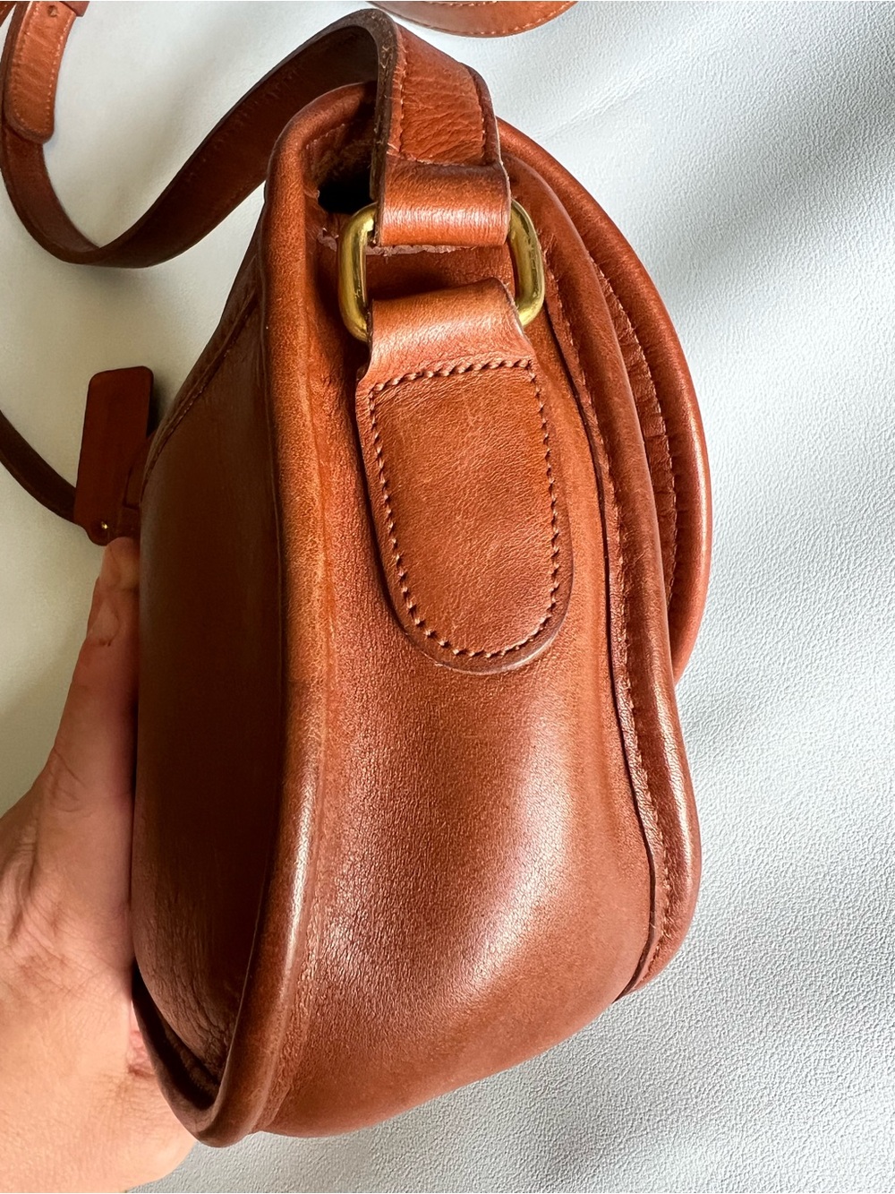 Vintage Coach British Tan Watson Leather Crossbody Bag Style # 9981 - Picture 9 of 16